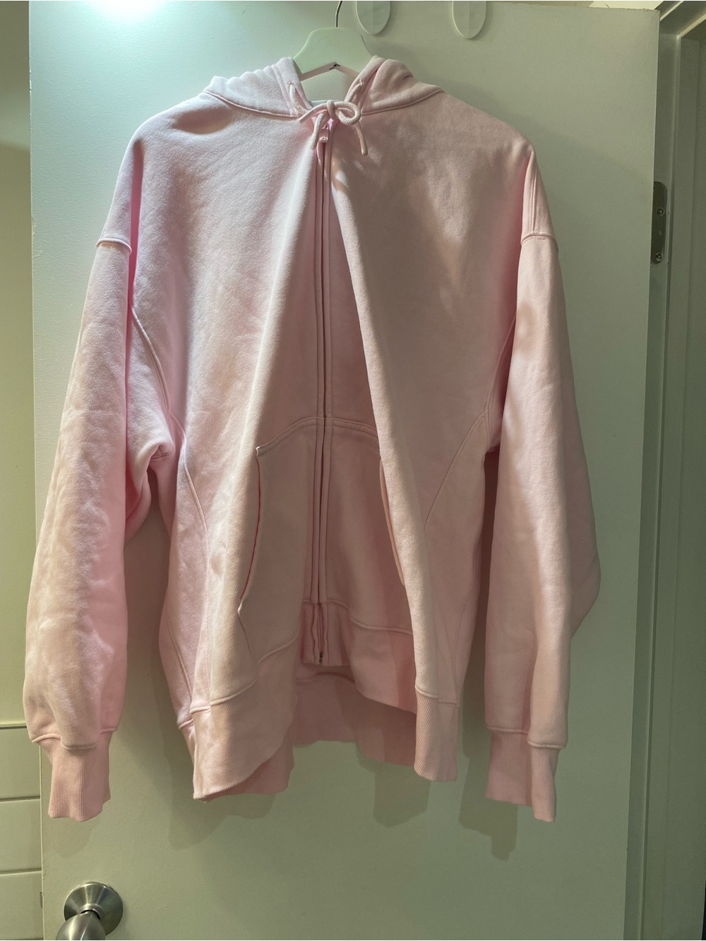 Aritzia Cozy Sweatfleece Boyfriend Fit Mega Zip Hoodie Pink